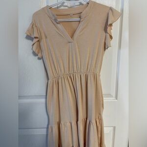 Amazon Women's Midi Dress in Beige